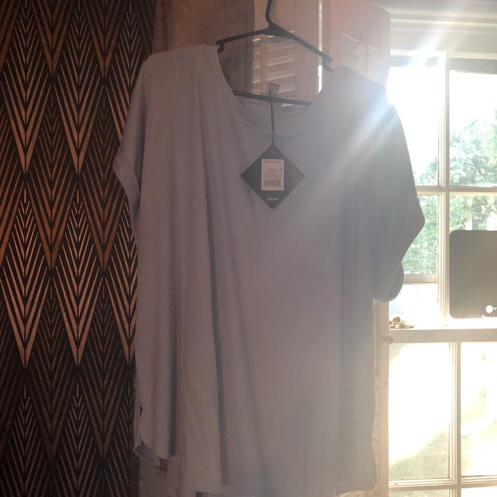 Light blue top